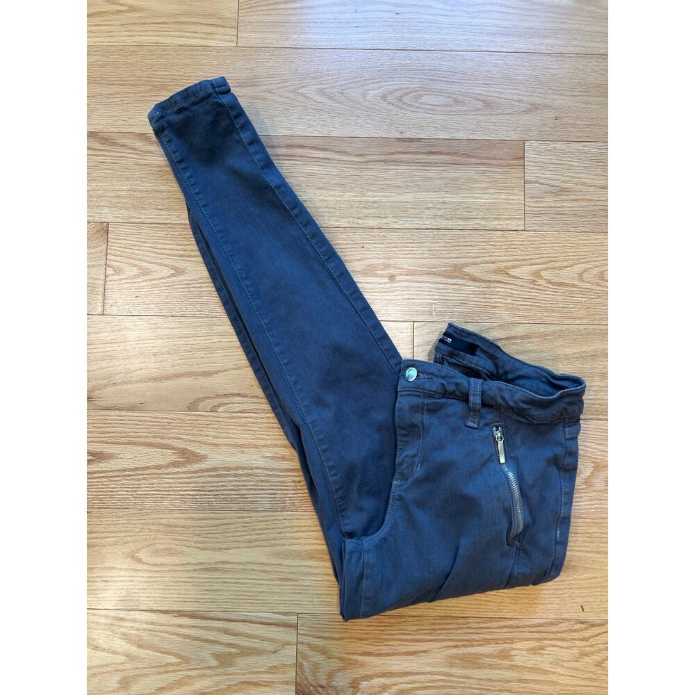 Joe's Jeans Low Rise Skinny Jeans w Zipper Pockets Dark Gray Size 27 JL